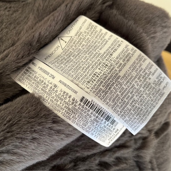 Zara  Black Moto Jacket  Faux Suede and Fur - Picture 5 of 7